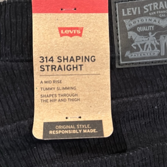 Levi’s 314 SHAPING STRAIGHT WOMEN'S corduroy JEANS 32-30 - Picture 8 of 13